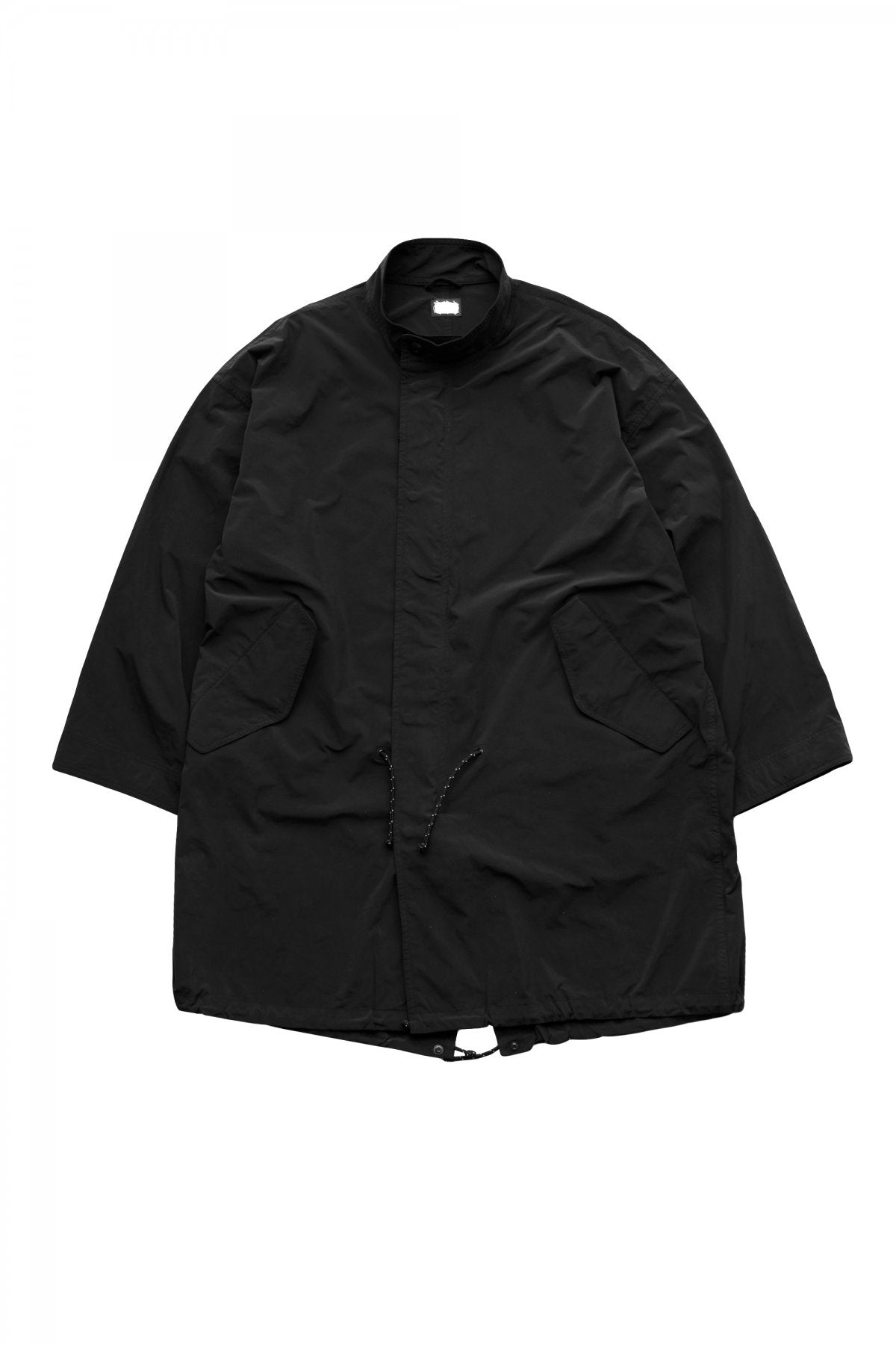 Porter Classic - SUPER NYLON STRETCH MILITARY COAT - BLACK – PHAETON
