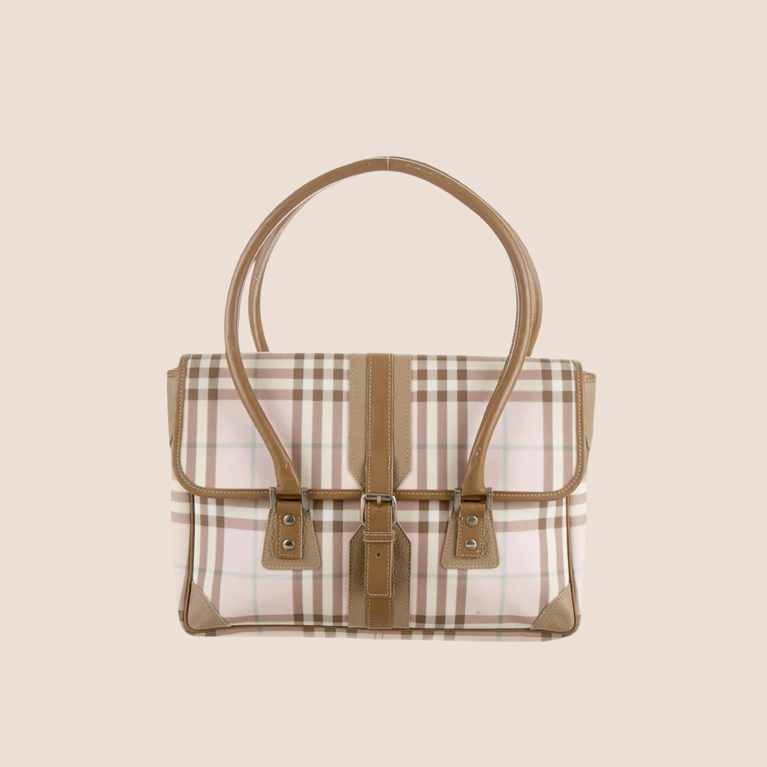 BURBERRY PALE PINK NOVA CHECK HANDBAG – RDB