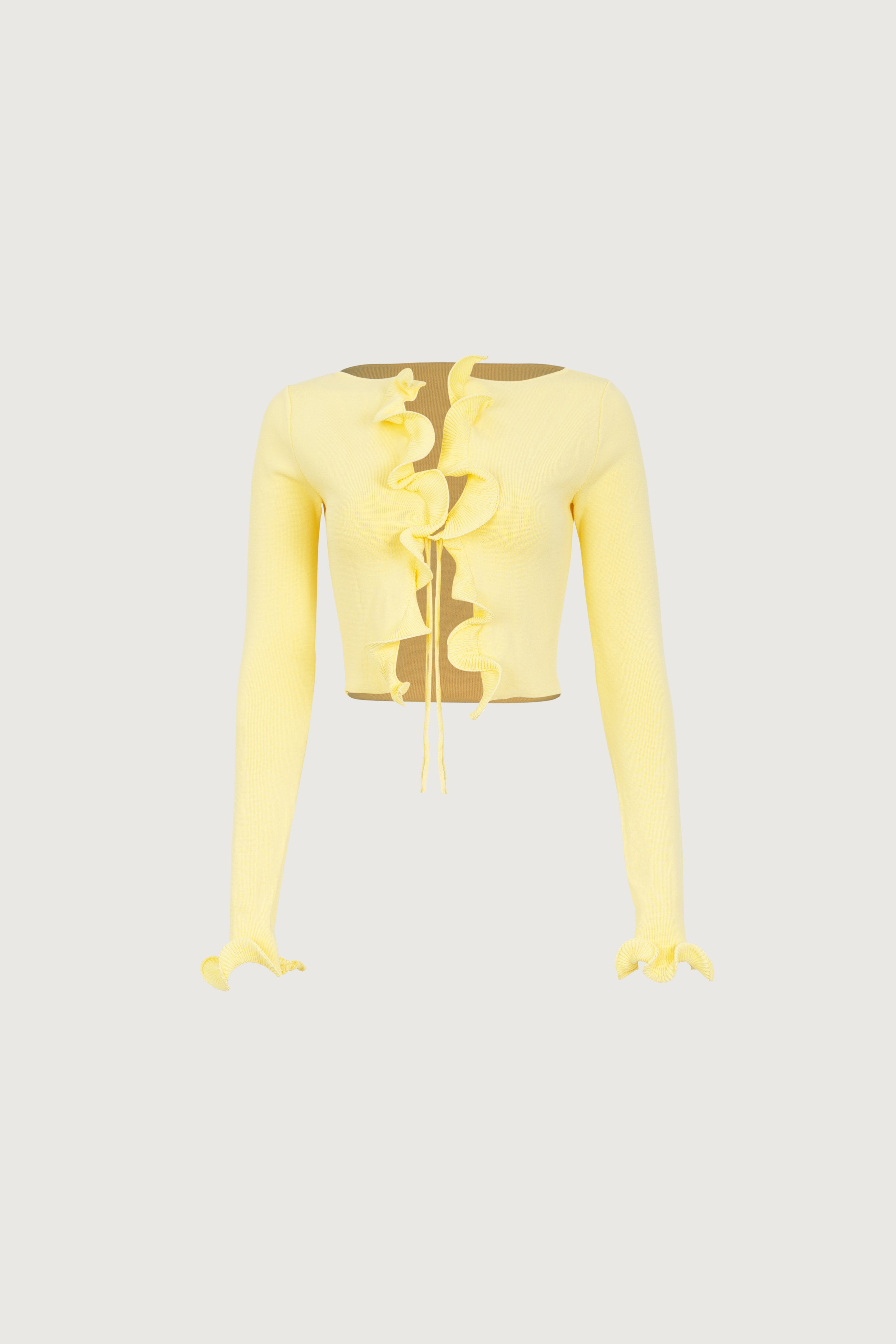 SAME Ruffle Hem Top | Butter Yellow