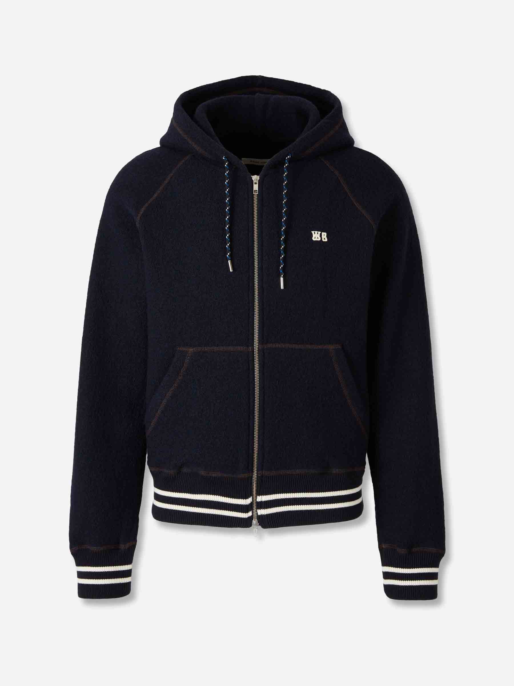 Wales Bonner – Wales Bonner October Zip Sweatshirt in Barcelona or