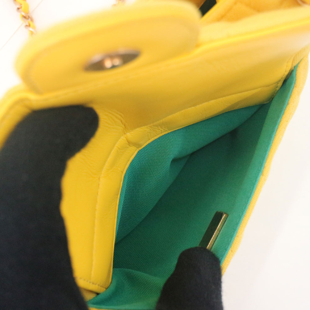 質屋の楠本商店 / シャネル チェーンショルダーバッグ コットン/イエロー