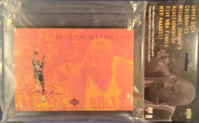New - 1997 Michael Jordan - Upper Deck 5 Time NBA Finals MVP Jumbo