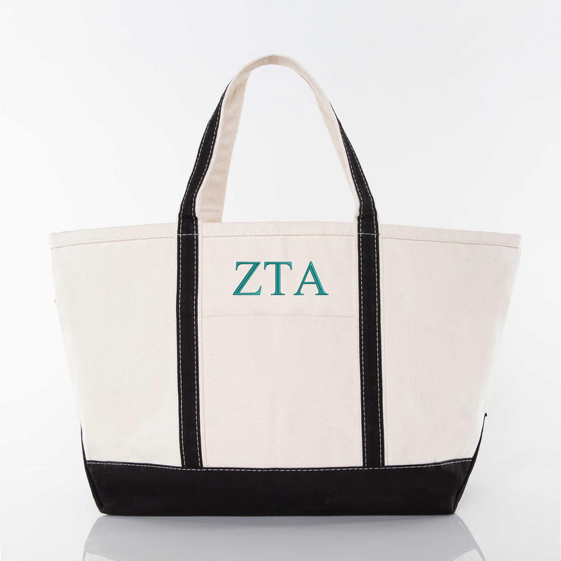 Zeta Tau Alpha Large Canvas Tote Bag – Sorority Letters Shop
