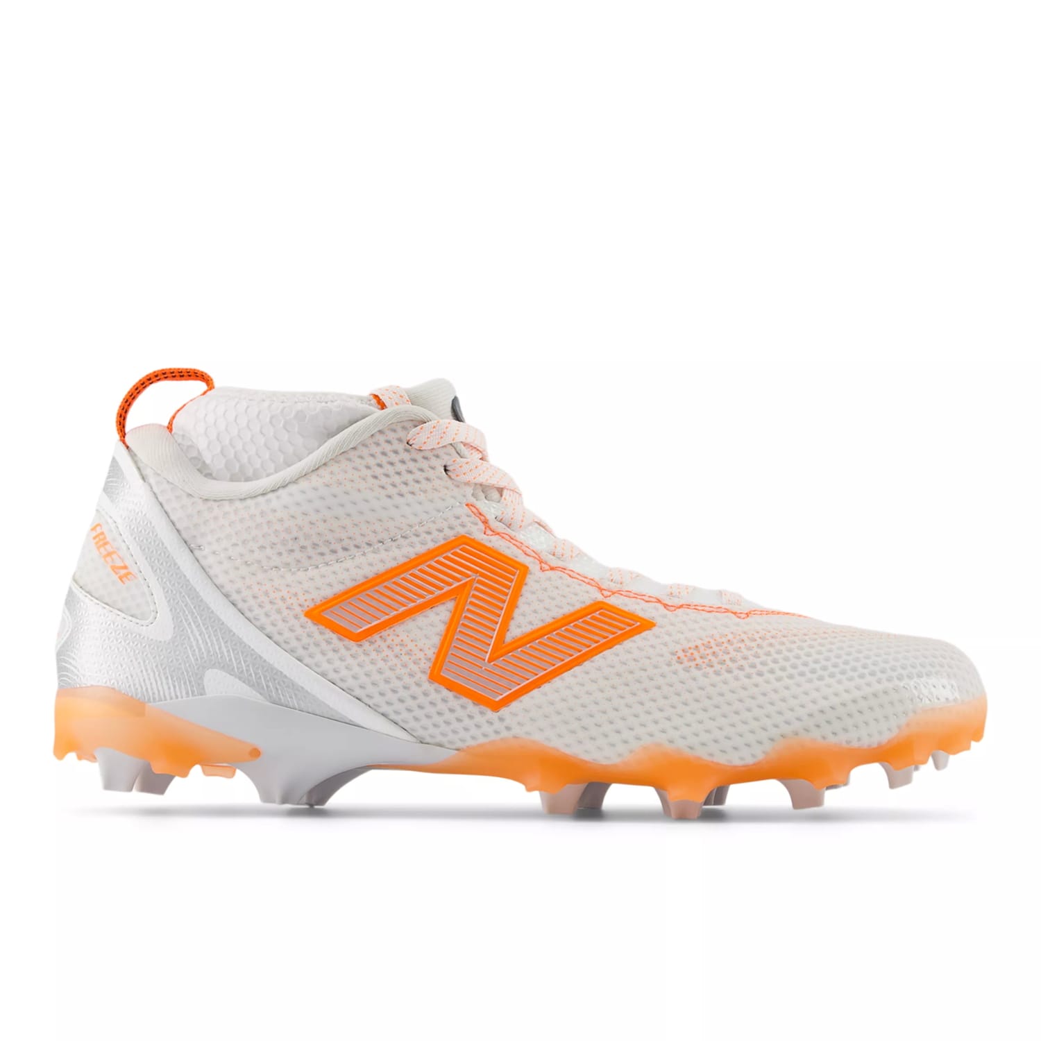 New Balance Freeze V5 White/Orange Lacrosse Cleats
