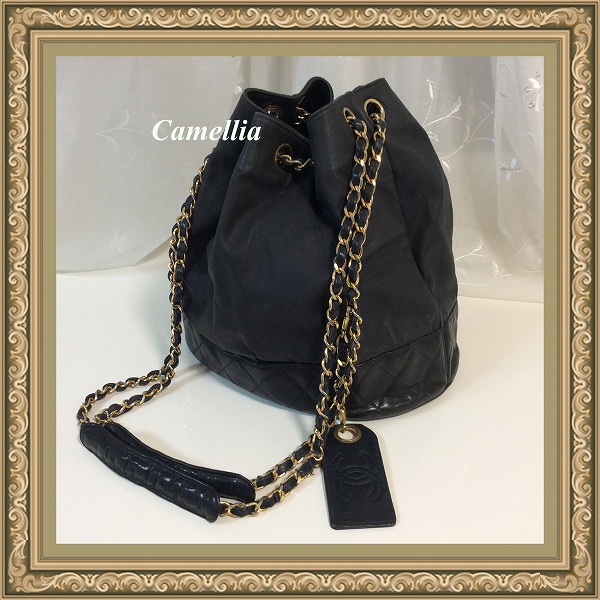 ヴィンテージ シャネル CHANEL 巾着 チェーンショルダー バッグ