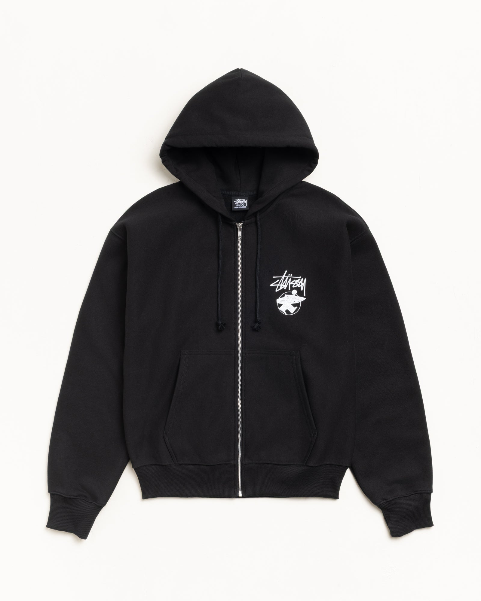 Long Haul Zip Hoodie – Black | Sweats | Stüssy