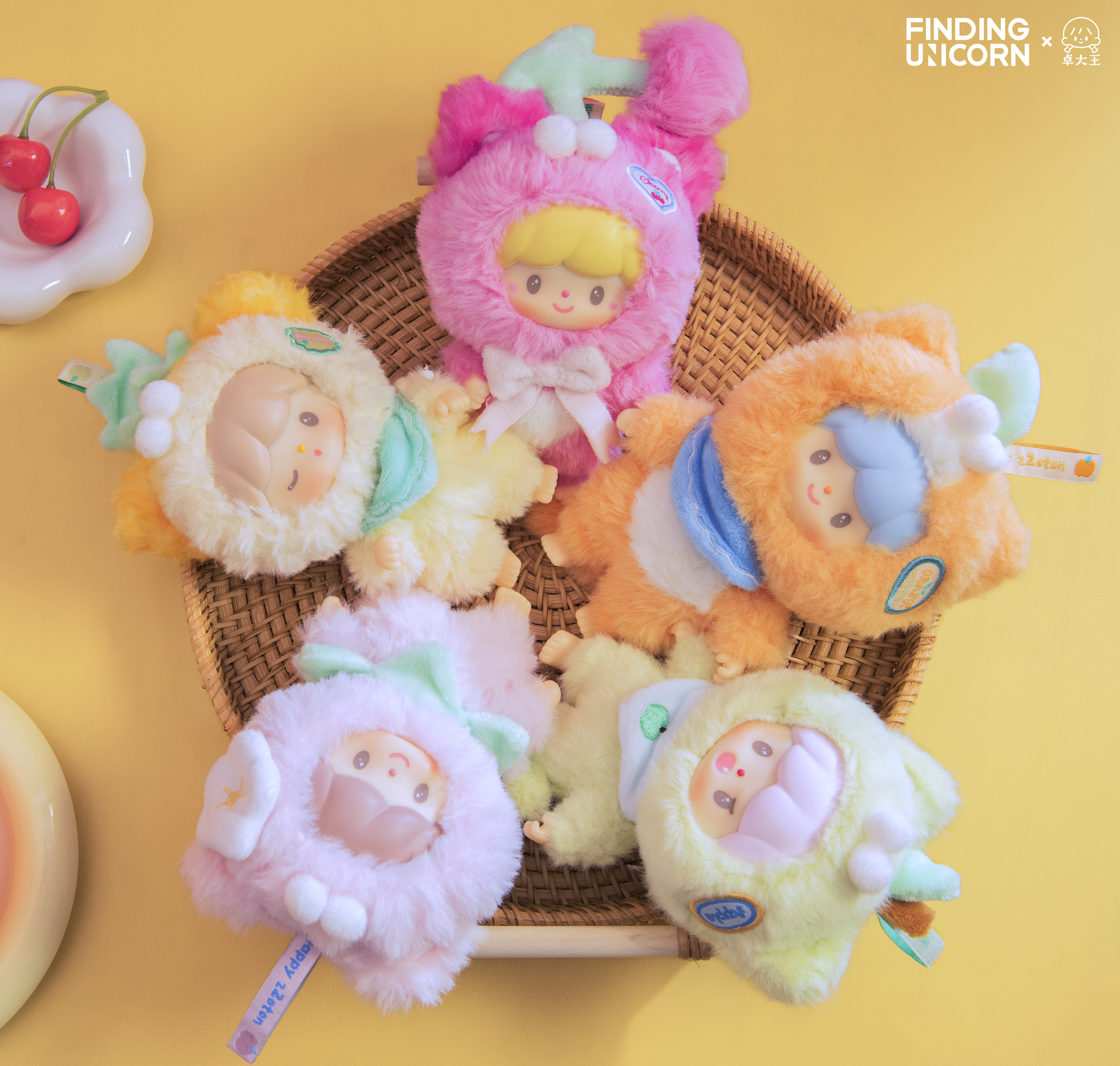 zZoton Cat Fruit Basket Blind Box Plush Series