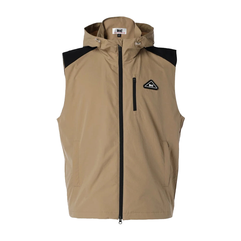 MEN TEXBRIDリップストップ アウターベスト ベージュ