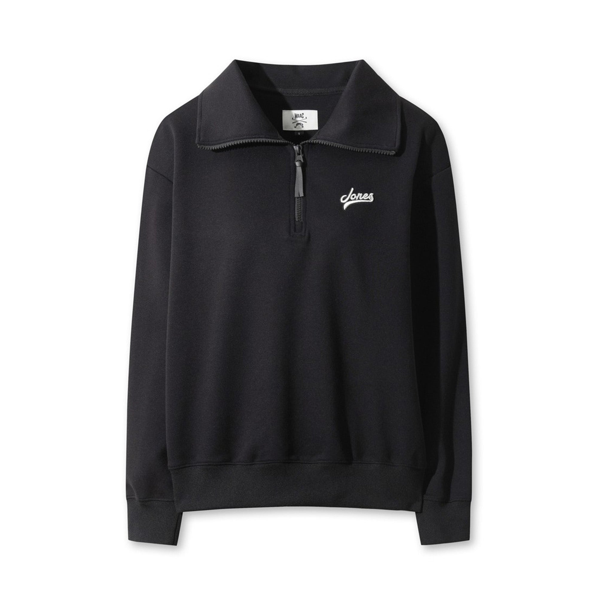 WAAC X JONES】WOMEN ハーフジップスウェットシャツ ブラック