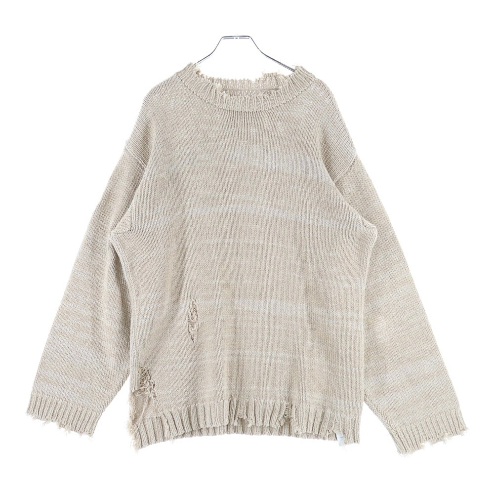 Maison Margiela 10(メゾン マルジェラ) 23SS ダメージ加工 クルー