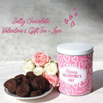 Valentine's Day Tin: Gourmet Nuts or Cookies | Watanut