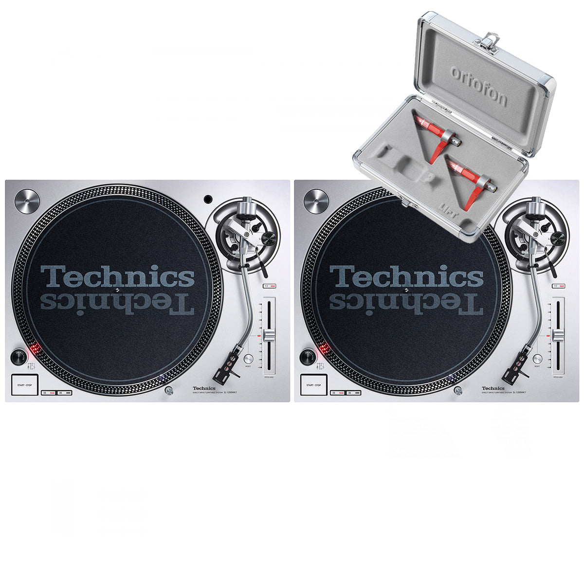 Technics SL1200 MK7 Pair + Concorde Digital MK2 Twin Pack