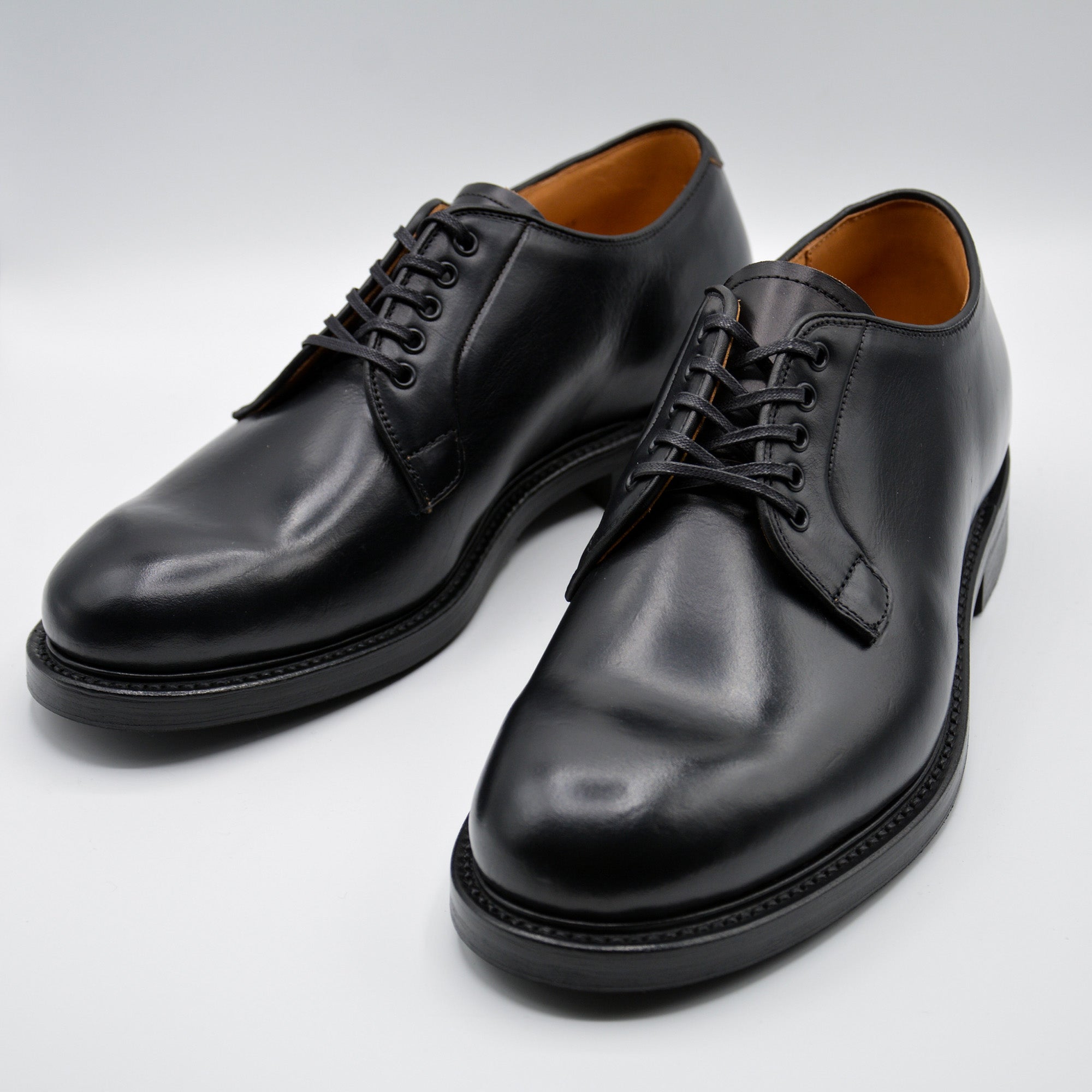 15066 PLAIN TOE BLUCHER BLACK – WHEELROBE