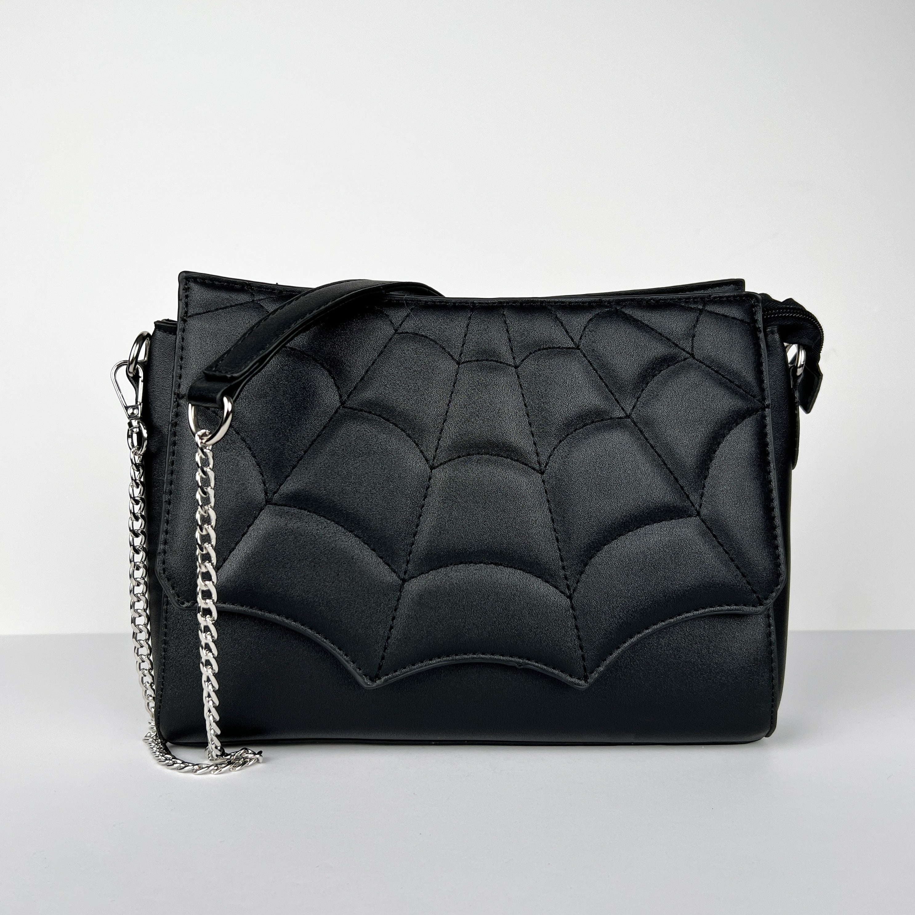 Quilted Spiderweb Crossbody Bag – Wicked Misfit