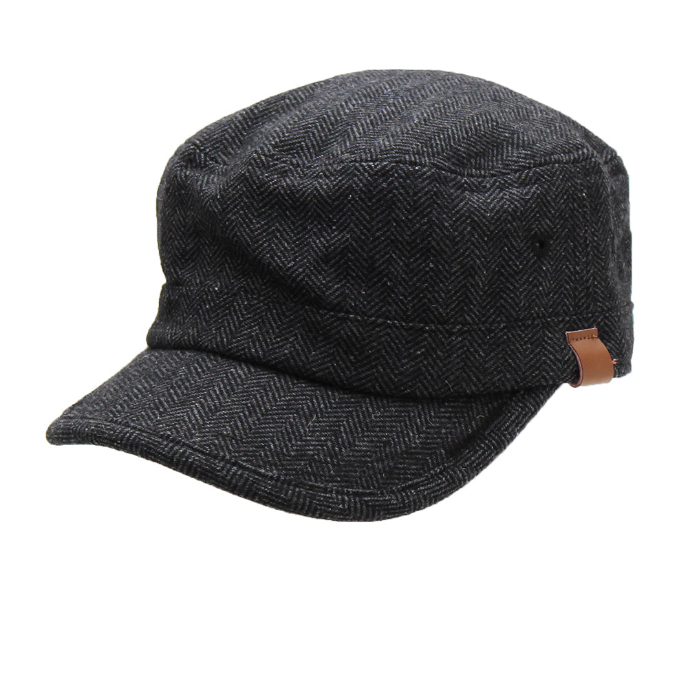 キャップ）ヘリンボーンレザータグワークキャップ – イチヨンプラス