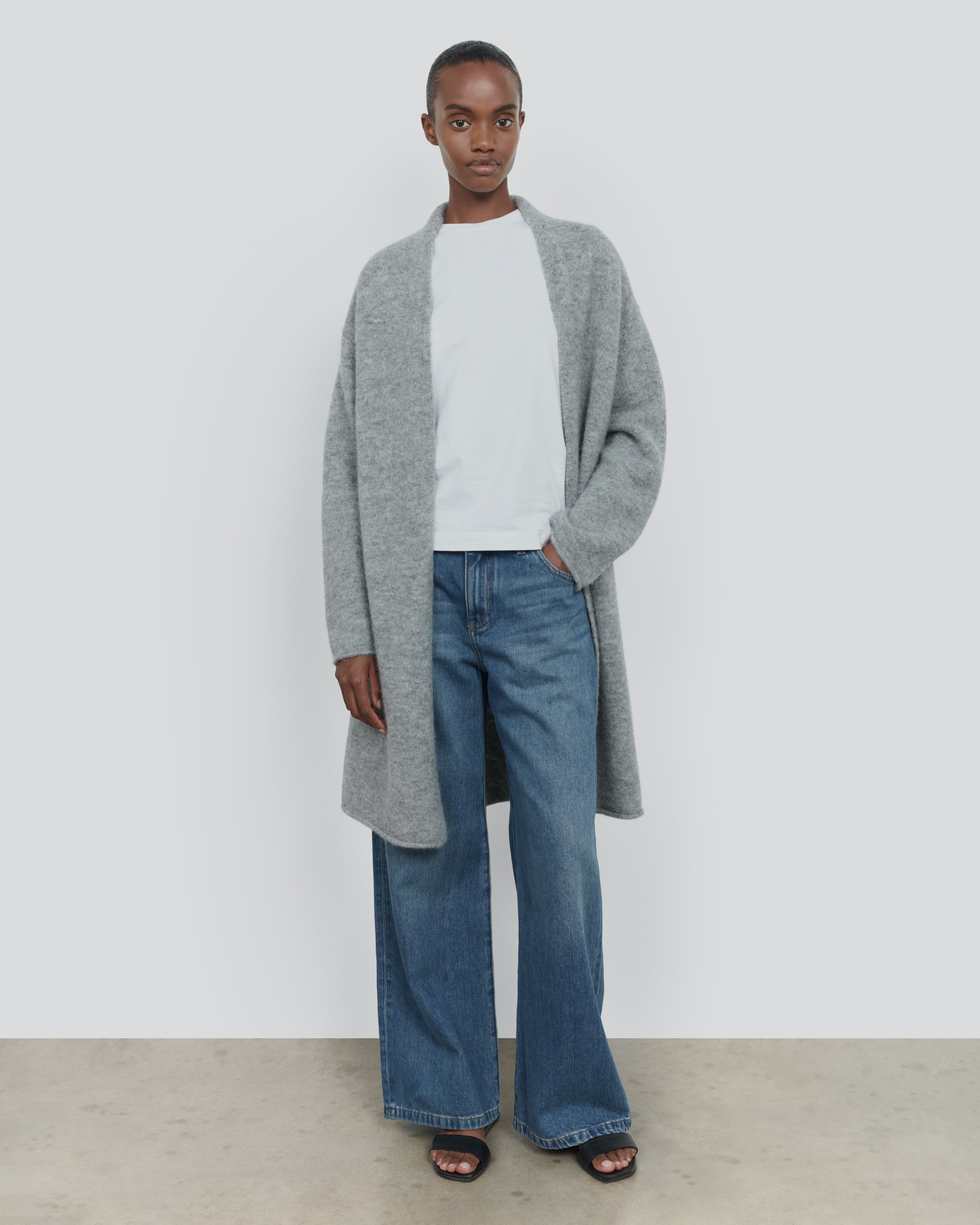 Alpaca Long Sleeve Cardigan - Lightweight Luxury Sweater | 440ME