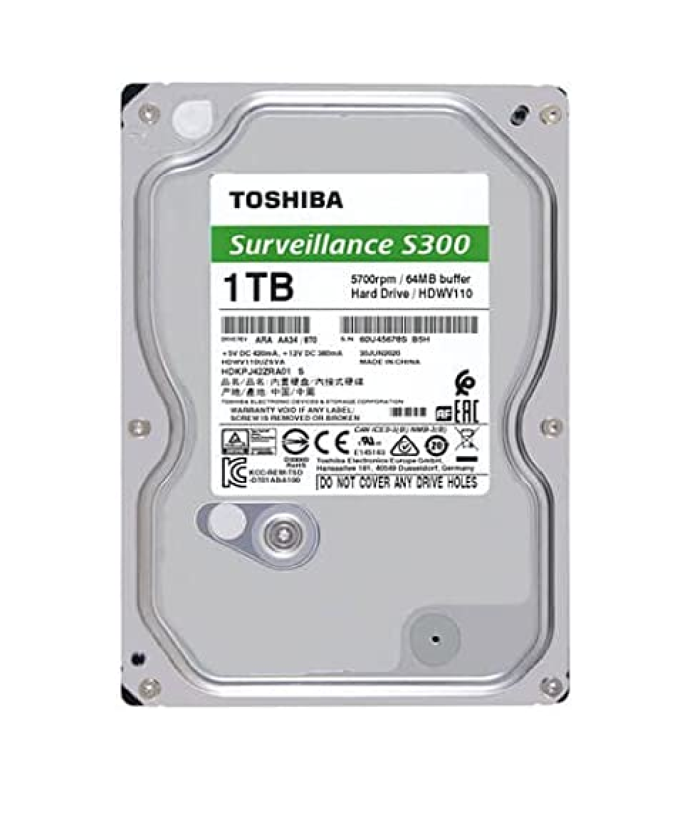 SILVER Toshiba 1TB HDWT110UZSVA Surveillance Hard Disk at ₹ 2550