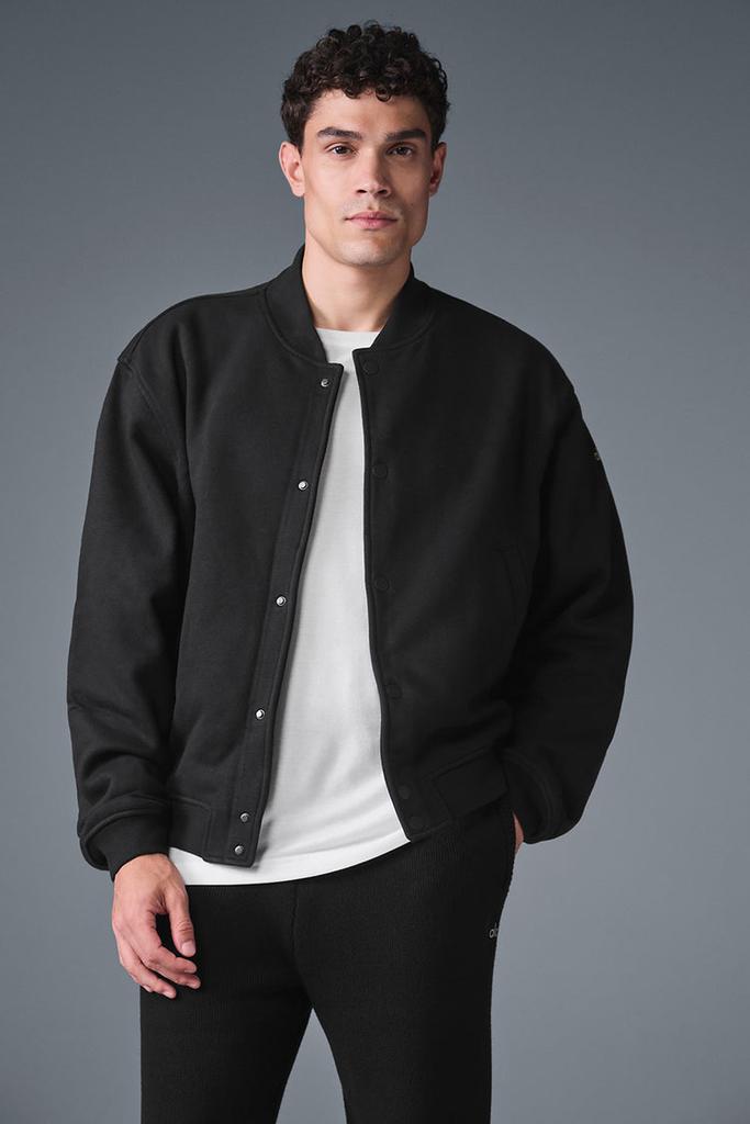 Alo Renown Varsity Jacket - Black - Jackets - Free Shipping