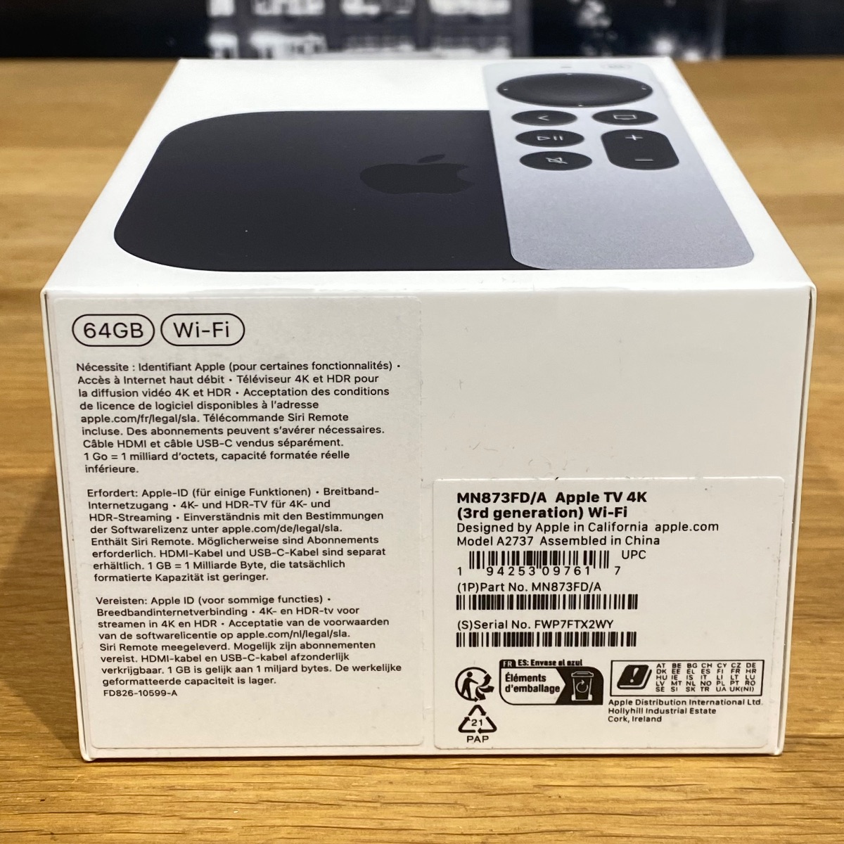 🟢 Apple TV 4K 64GB 3rd Generation Wi-Fi Black European 100