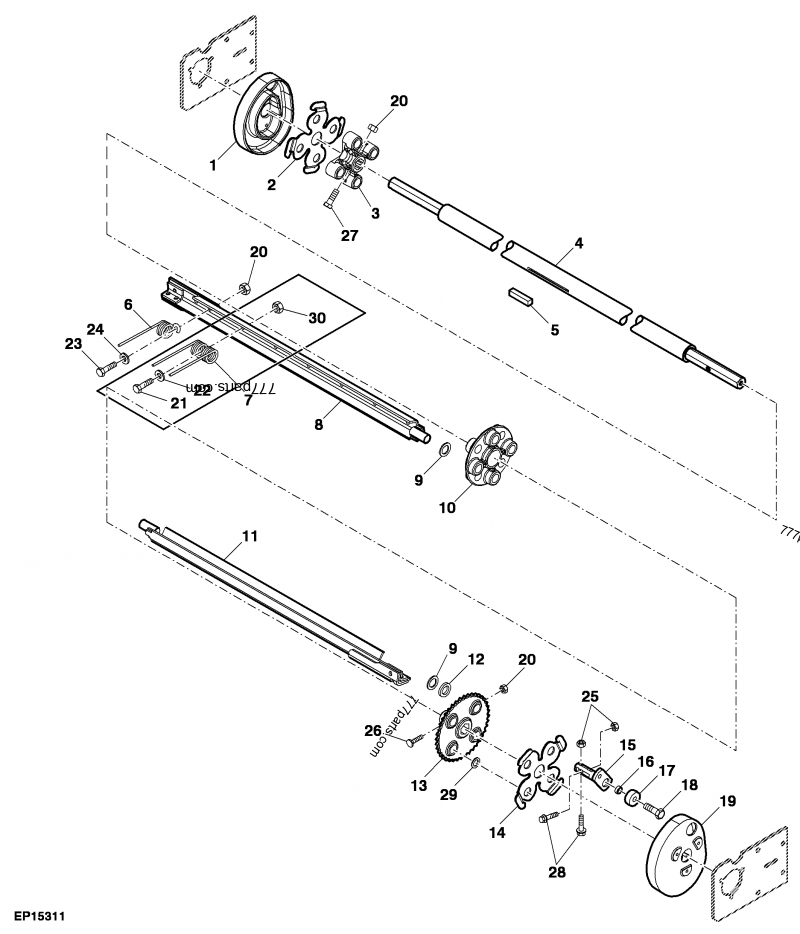 Pickup Cylinder (5' Mega Wide Plus Pickup) - BALER, ROUND John