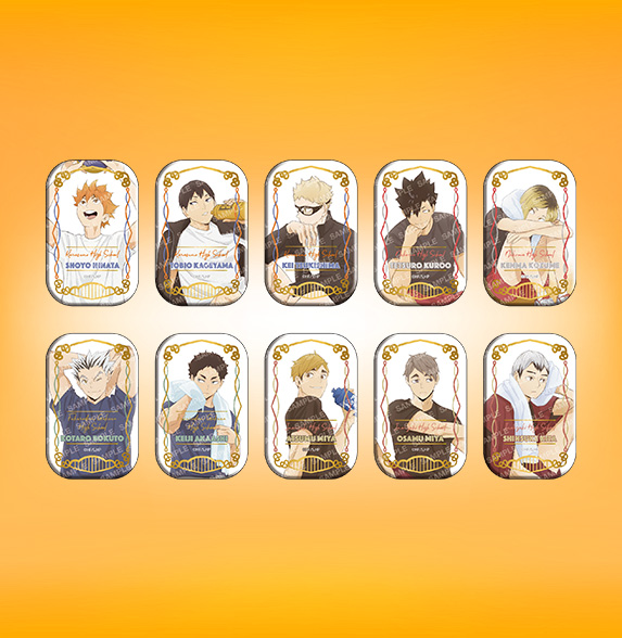 ハイキュー！！スクエア缶バッジセット BOX オフショット×カラーセット