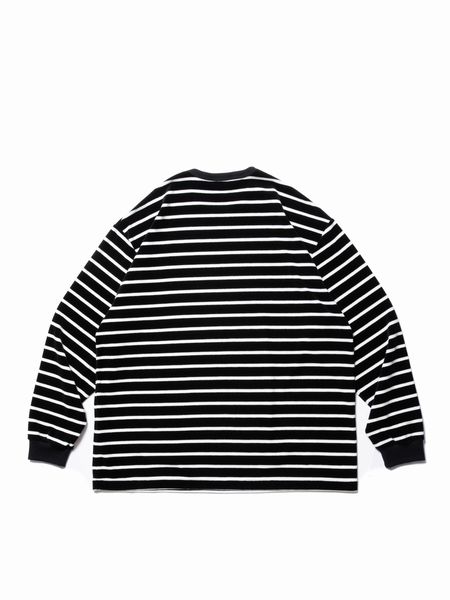 COOTIE / Velour Border L/S Tee | 80-HACHIMARU-