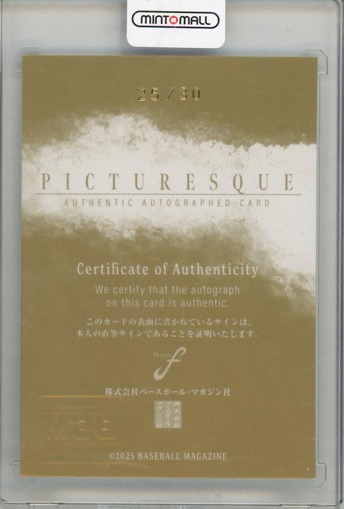 ミントモール / MINT 吉祥寺店 / 2025 BBM FUSION 山野太一 直筆サイン