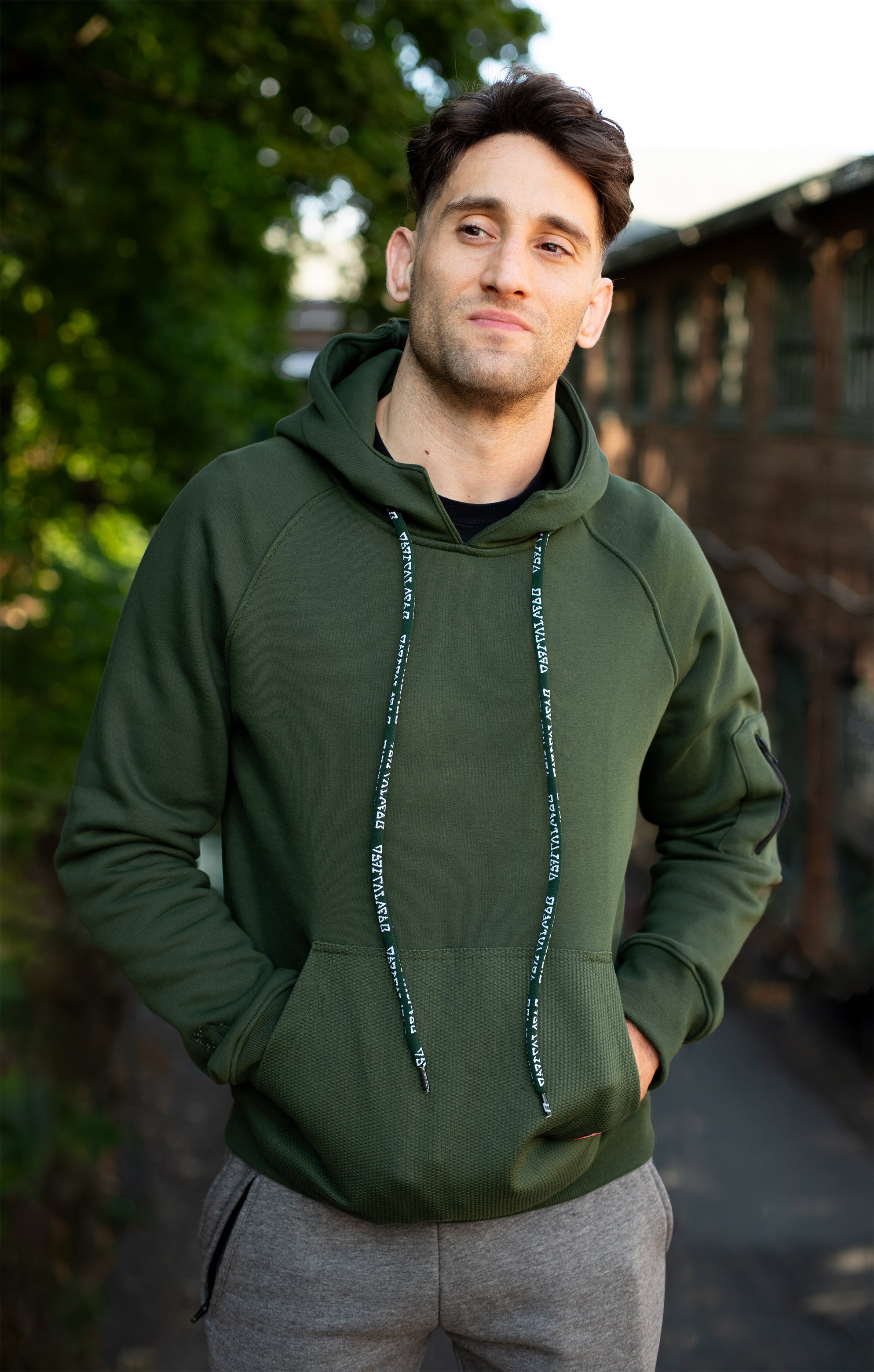 HYBRID Hoodie (Pearl Weave Integrated) - Olive