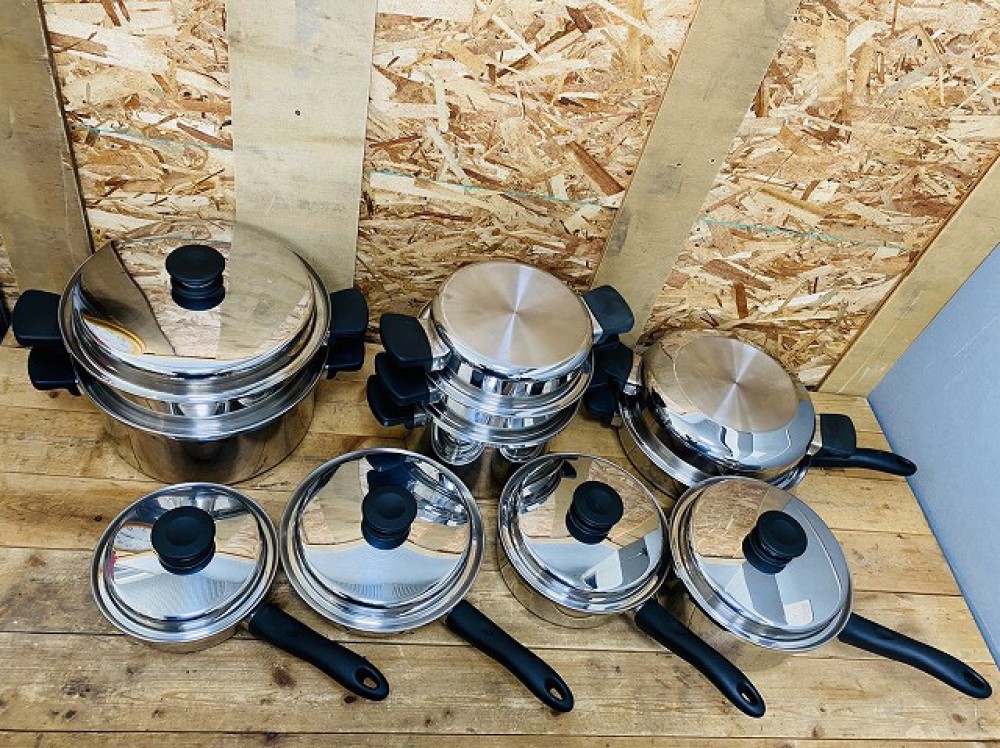 アムウェイ 両手鍋セット Amway アムウェイ 両手鍋 蒸し器付き