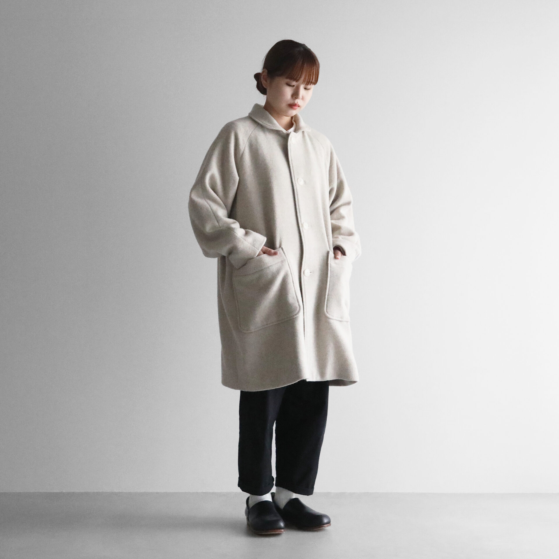 HUIS×尾州”縮絨ウールフランネルミドルコート 316をリリースしました