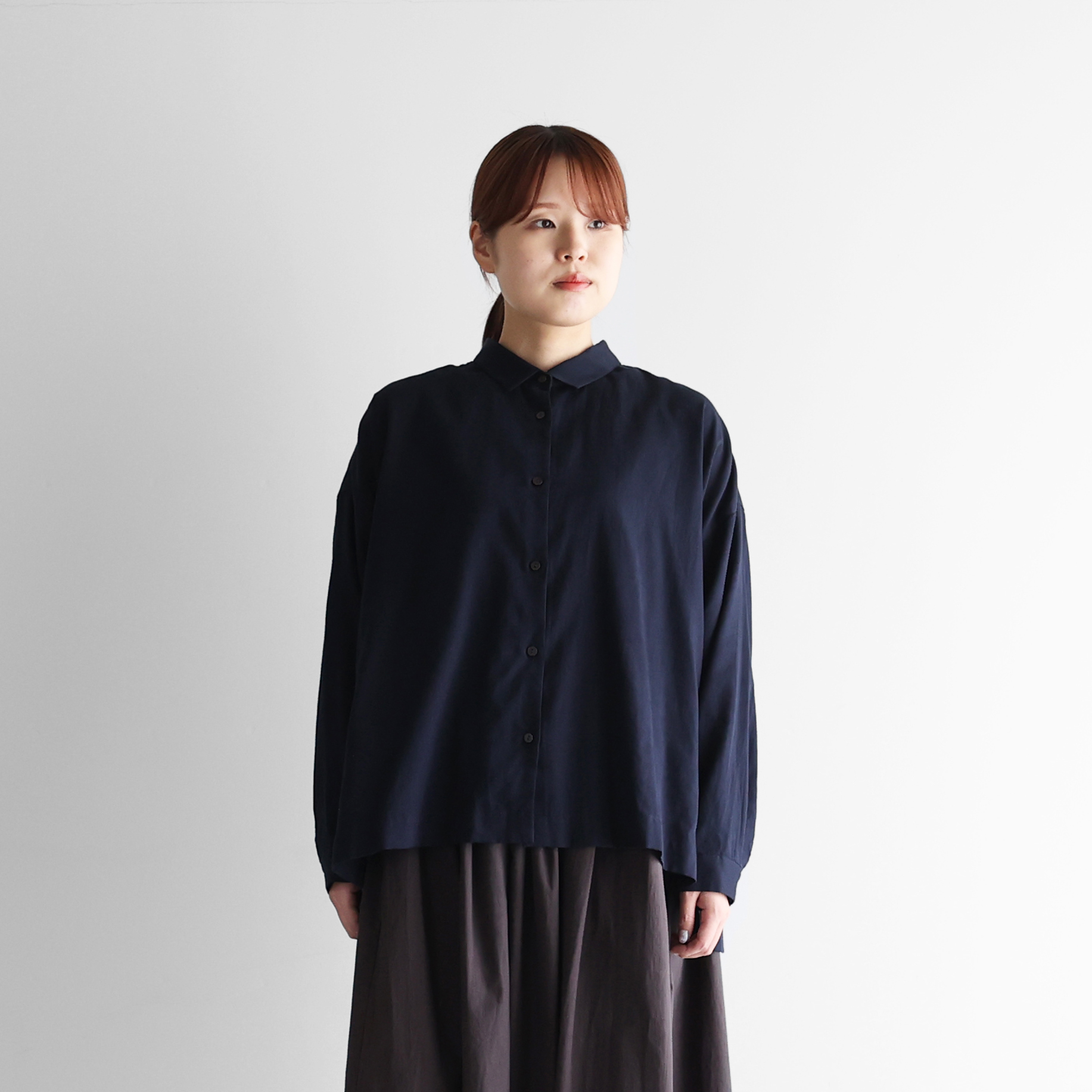 やわらかサテンワイドブラウス U105をリリースしました／ – HUIS