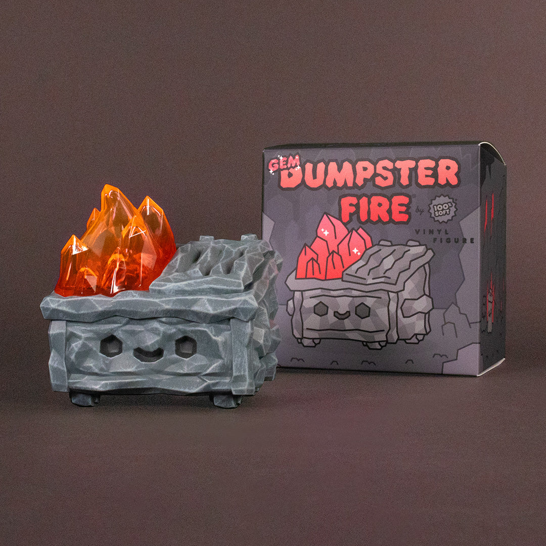 Gem Dumpster Fire Vinyl Figure - Stone Edition - 100% Soft