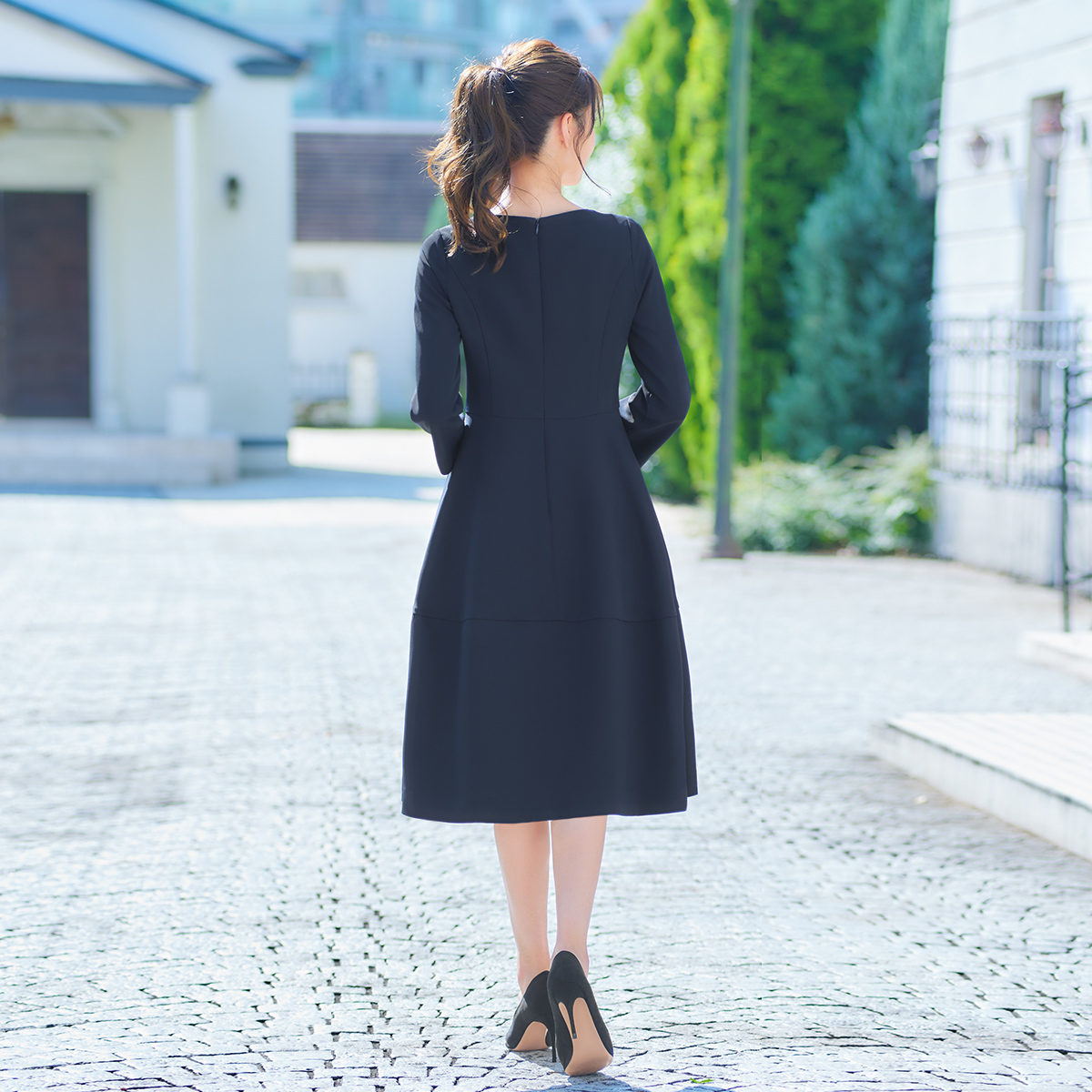 Flolia（フロリア）ツイードフリンジジャケット＆コクーンワンピース2