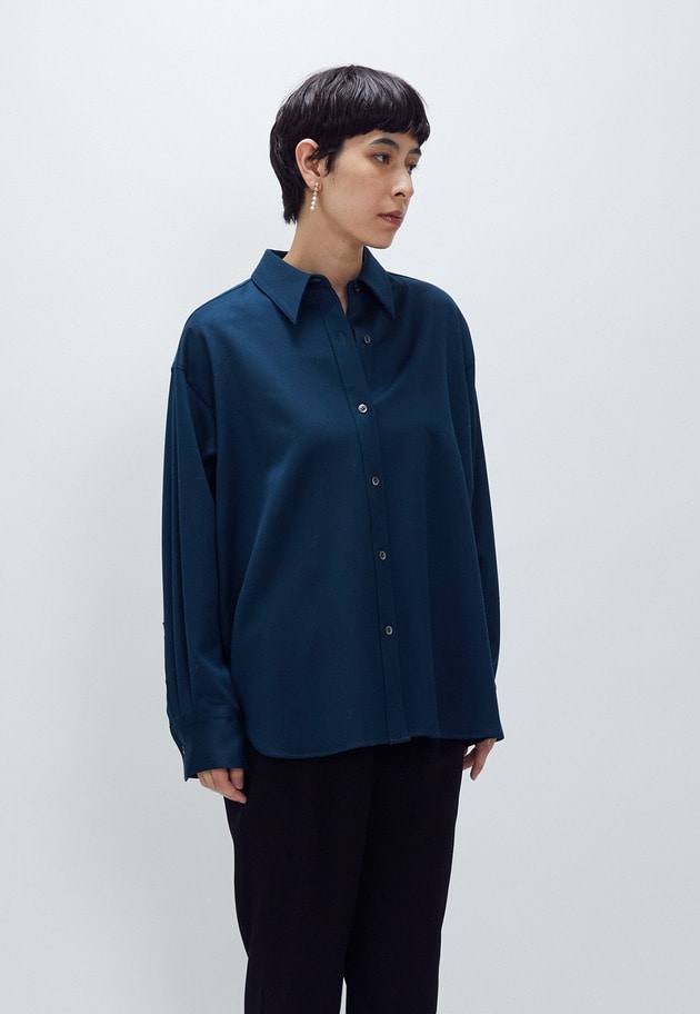 ウールサテンシャツ】｜1er Arrondissement（プルミエ アロンディス