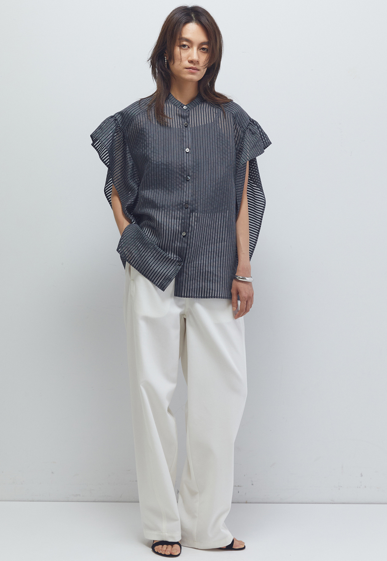 シアーストライプブラウス】｜1er Arrondissement（プルミエ アロン