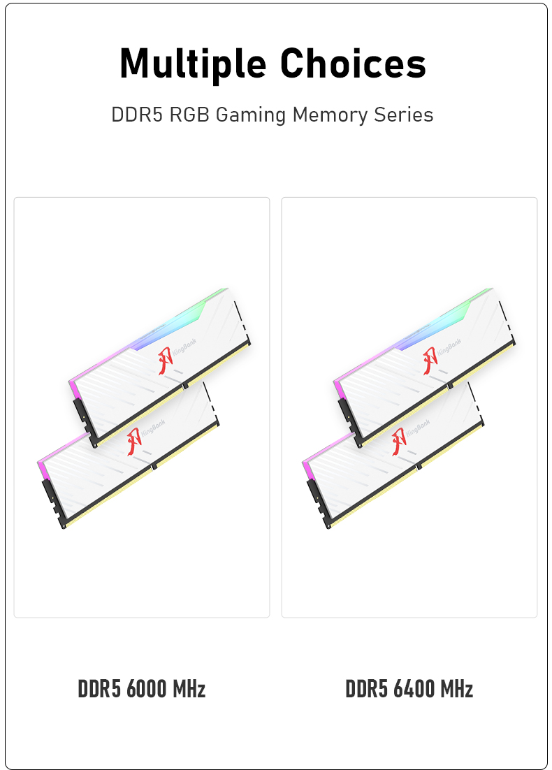 KINGBANK DDR5 Soarblade RGB UDIMM 6000MHz-16G*2/32G*2 - 金百达KINGBANK