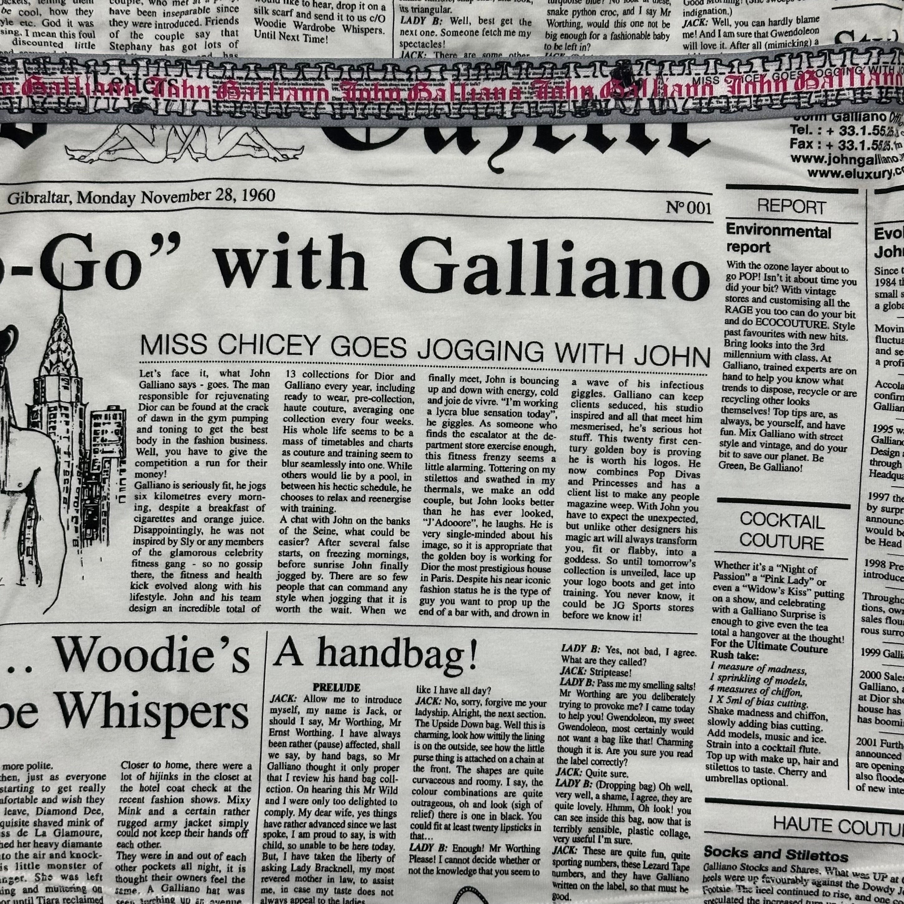 JOHN GALLIANO Newspaper Print Camisole – 24/7 archives