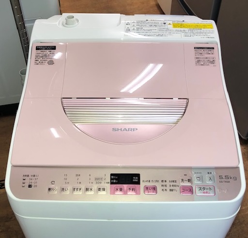 2017年製 シャープ 全自動洗濯乾燥機 ES-TX5A-P | 中古家電と中古家具