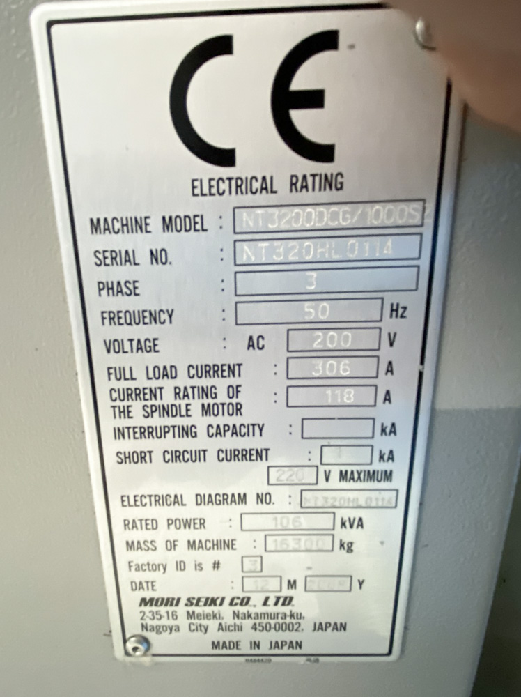 MORI SEIKI NT3200DCG 1000SZ (LAT0287) • 3axis Group