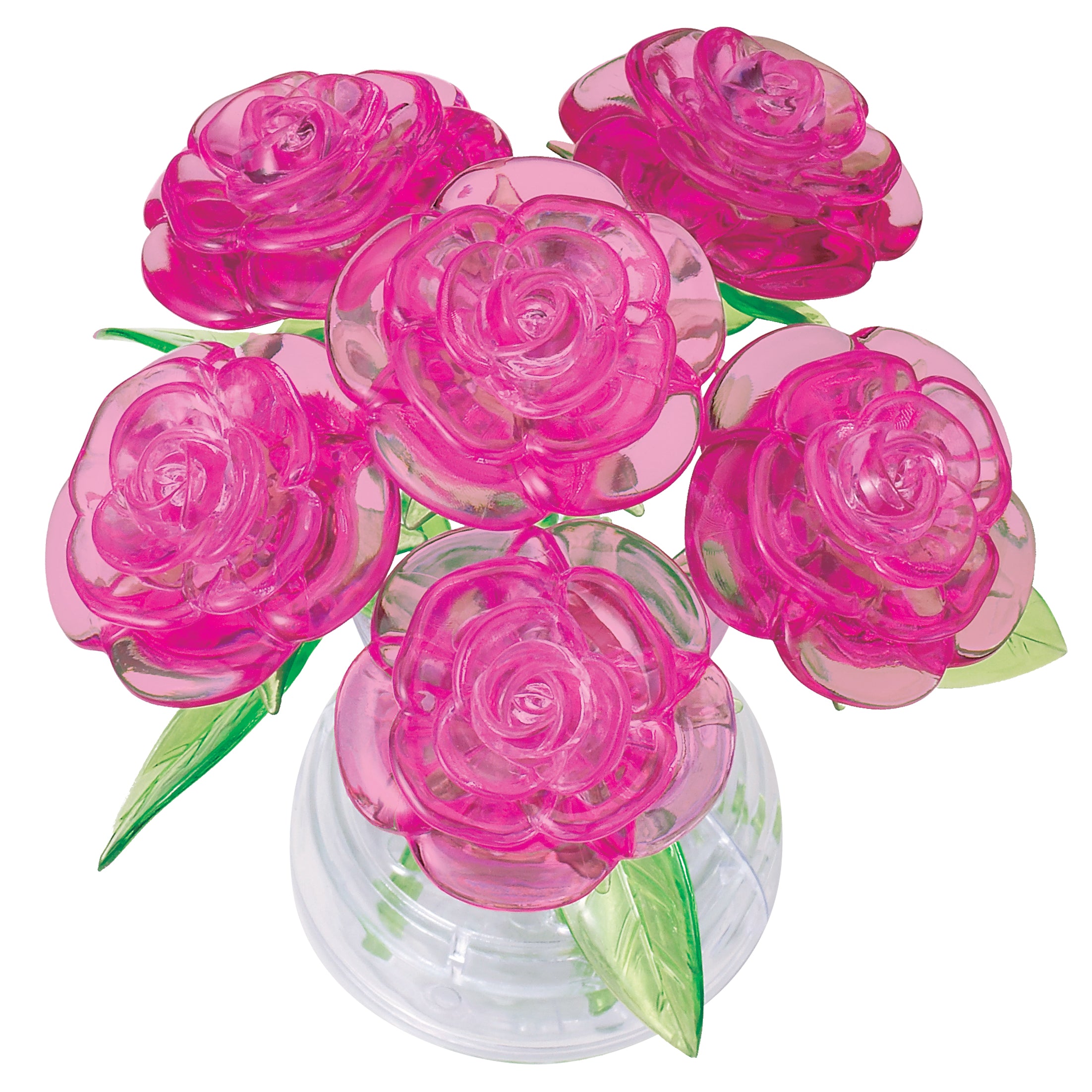 Six Roses (Pink) – 3D Crystal Puzzle