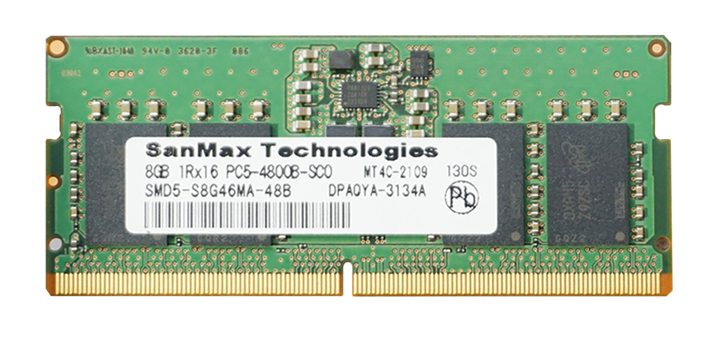 ハイスピード/低電力の次世代パソコン用メモリ、DDR5-4800 Unbuffer