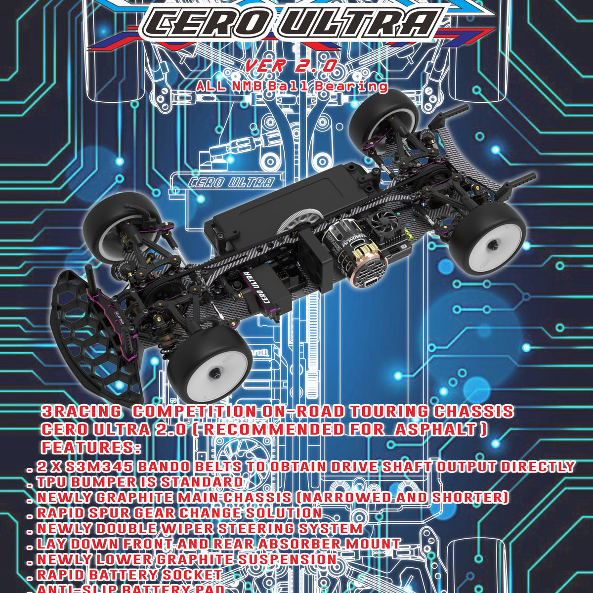 KIT-CERO ULTRA VER2.0 3RACING Cero Ultra Touring Car Ver.2