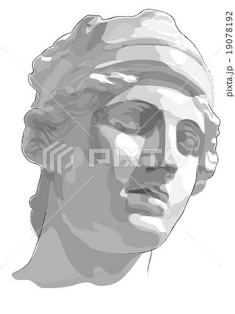 石膏像・アマゾン（顔）胸像のイラスト素材 [19078192] - PIXTA