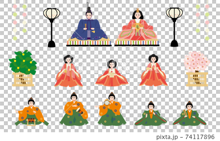 ひなまつり 雛人形ポップテイストセット （お内裏様・お雛様・三人官女