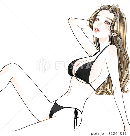 綺麗なお姉さんのイラスト素材 [81264311] - PIXTA