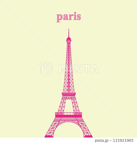 エッフェル塔 tour eiffel パリ paris パステルカラー ピンクの