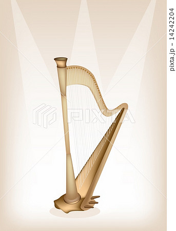 音楽 ハープ 竪琴 金のイラスト素材 - PIXTA
