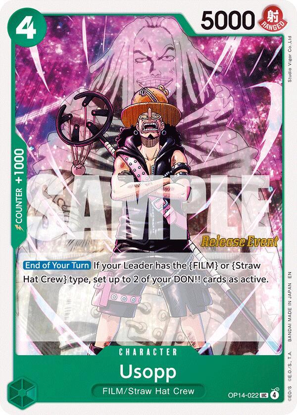 Usopp - The Azure Sea's Seven Release Event Cards - One Piece Card