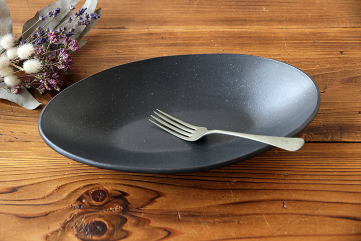 丹泉窯】楕円鉢/黒マット | 【丹波のイロドリ】丹波焼(陶器)の公式通販