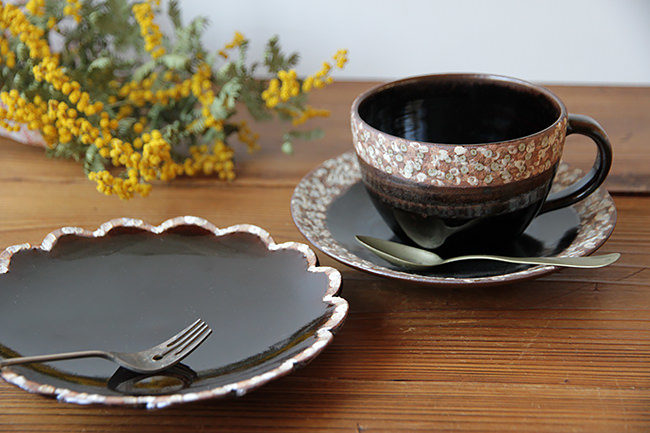 省三窯】花皿/小/飴釉/（径 15.5cm） | 【丹波のイロドリ】丹波焼(陶器